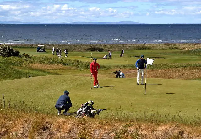 Golfers at Trump Turnberry