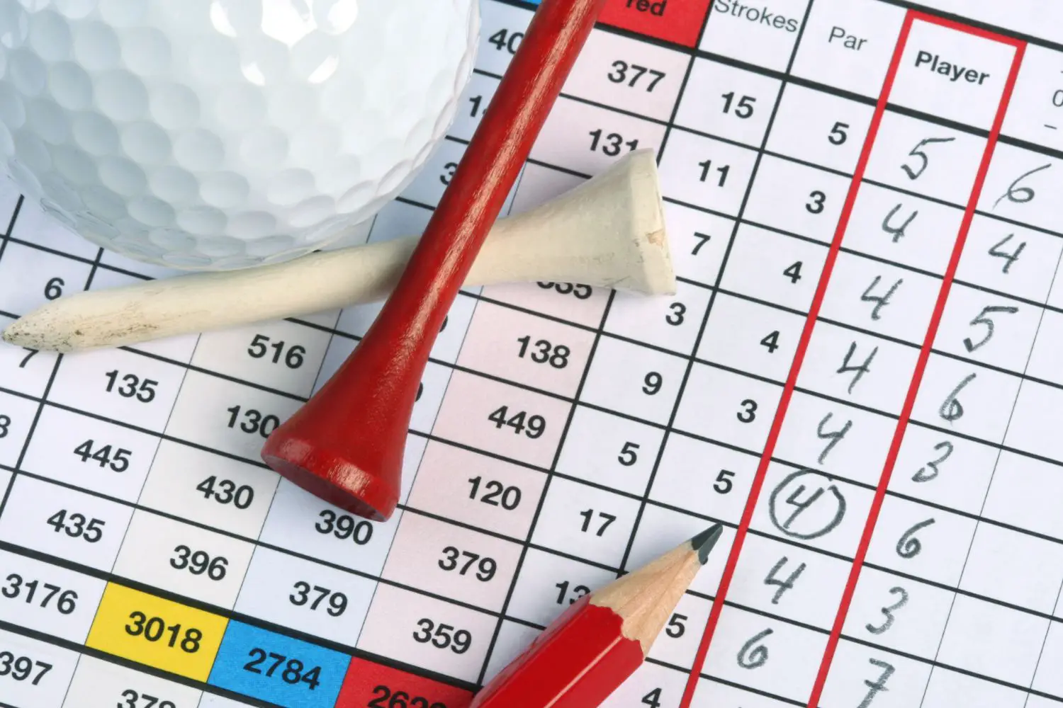 golfer score card
